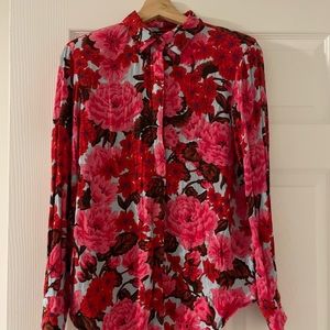 Zara floral blouse